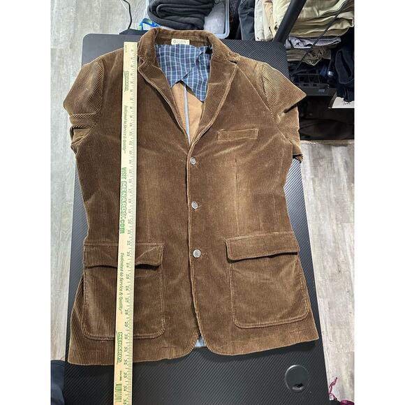 J Crew Corduroy Holmes Sportcoat Size Large Tall Brown Elbow Patches Dapper - Picture 5 of 12